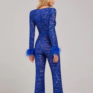 Nadine Merabi royal blue jumpsuit size XS (0-2)